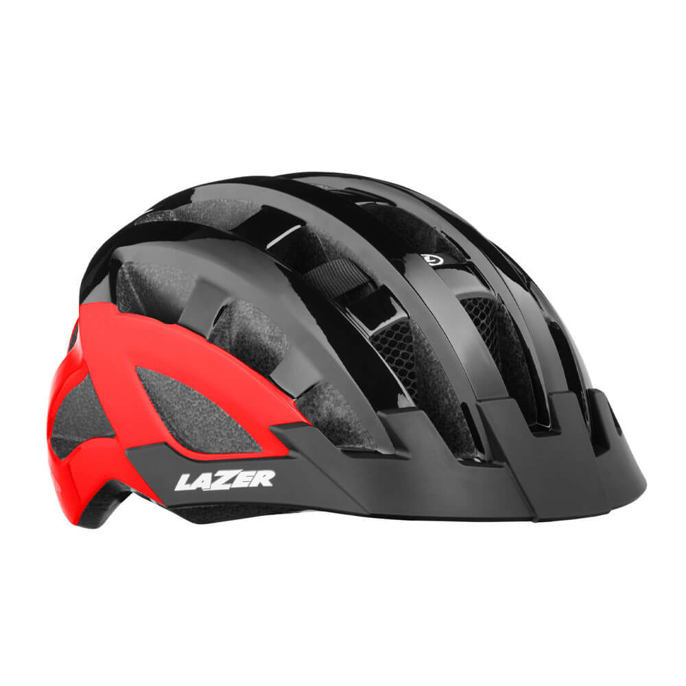 Casco Lazer Compact DLX Negro Rojo Unisize - Bike new sport